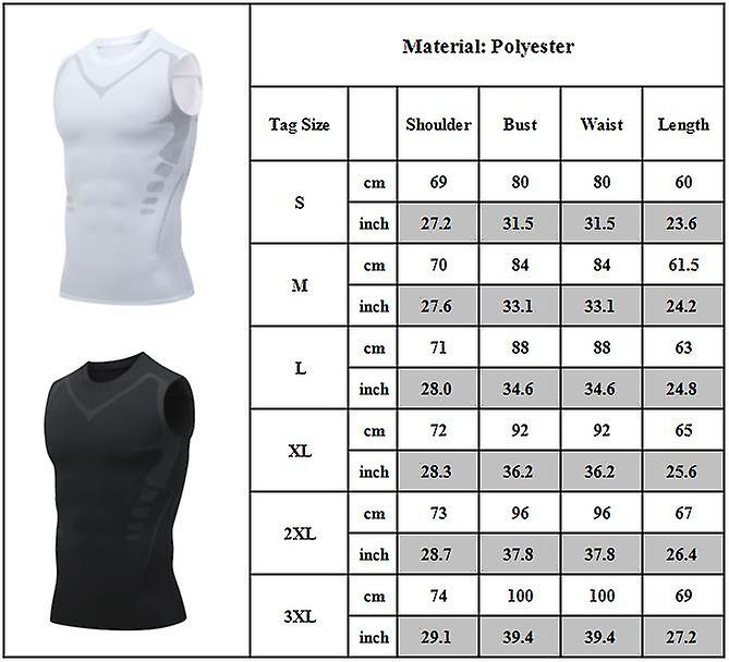 Ionic Shaping Vest, Comfortable And Breathable Ice-silk Fabric For Men To Build A Perfect Body, Ionic Shaping Vest For Adult Men