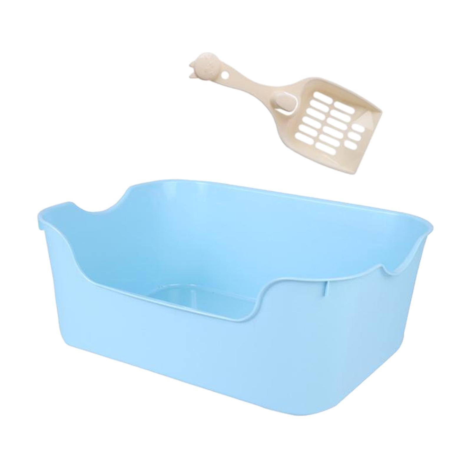 Cat Litter Box Portable Deep Loo Large Space Bedpan Open Top Pet Litter Tray