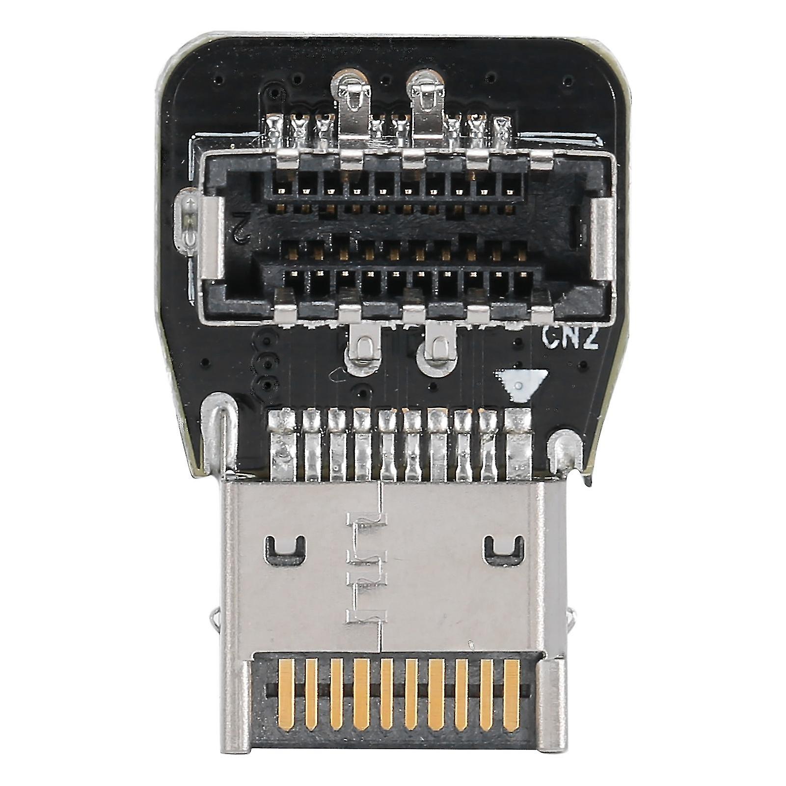 USB 3.1 10G PC Motherboard Front Type E Connector Adapter 90 Degree Angled Converter PH74B