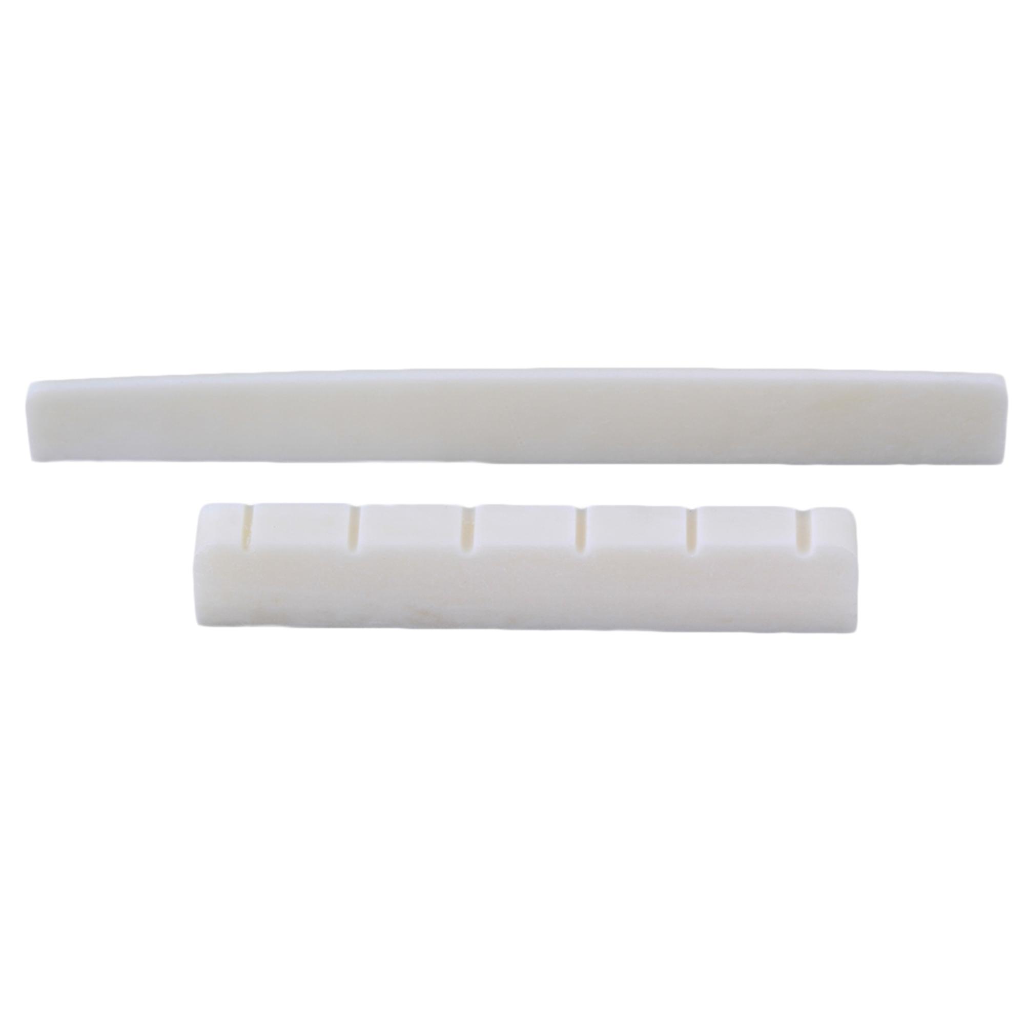 2 in 1  Guitar 80mm Bone Bridge Saddle Nut for Classical Guitar