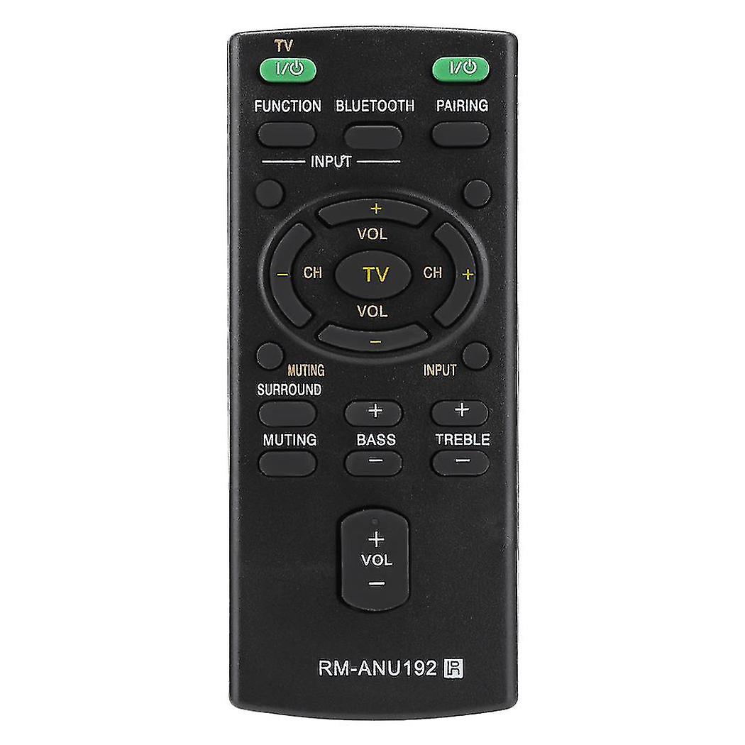 Télécommande de remplacement Rm-anu192 pour Sony Sound Bar Sact60bt Htct60bt Sswct60
