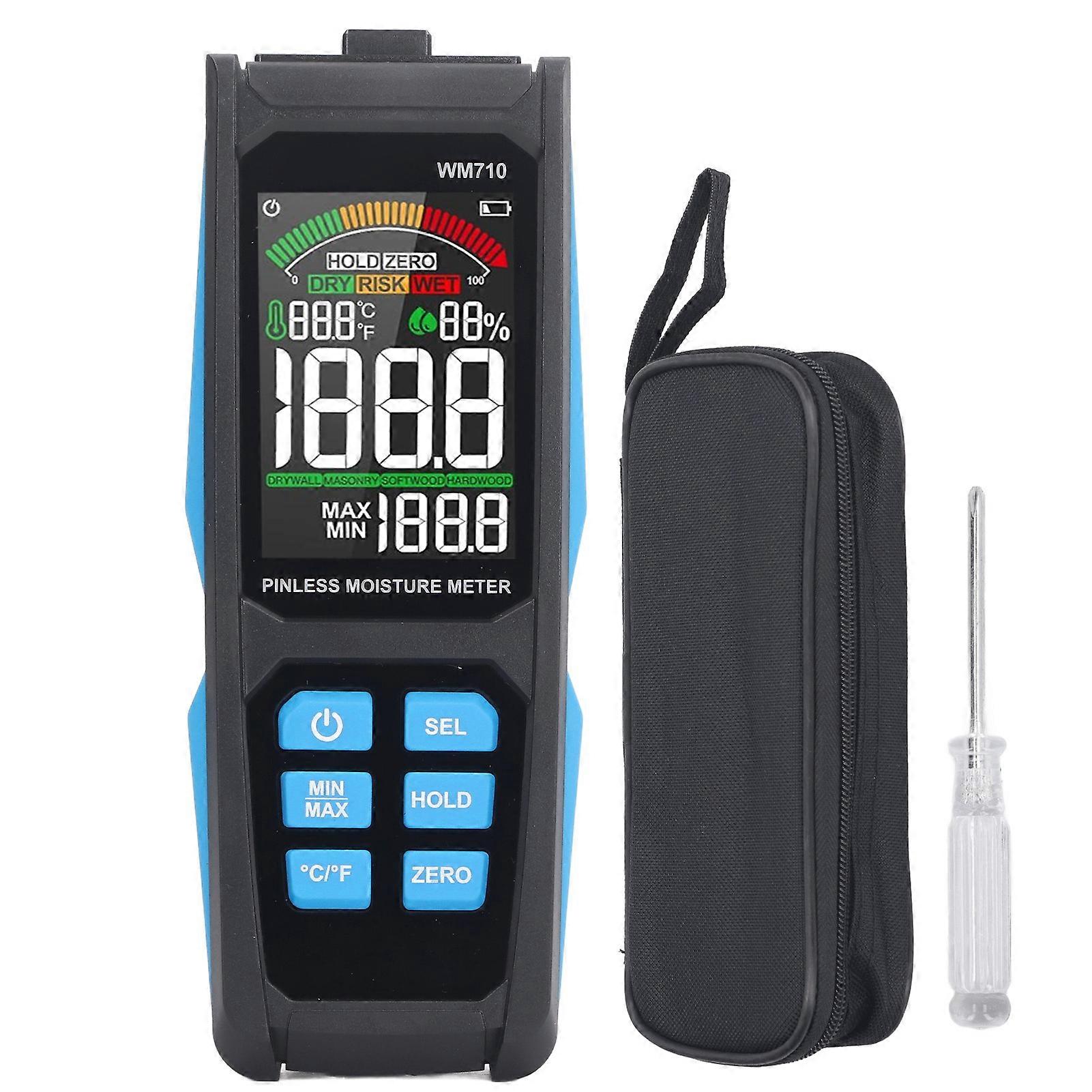 Pinless Moisture Meter Digital Wood Moisture Detector Wall Humidity Sensor for Building Materials
