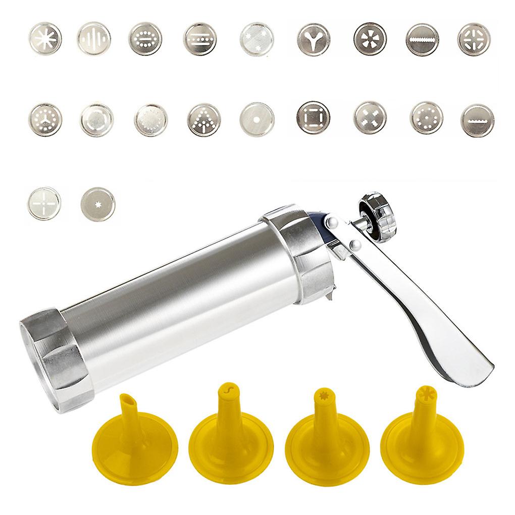 Silver Time-Saving Cookie Maker Machine Kit Wide Applications Durable Cookie Press Gun And Icing Set
