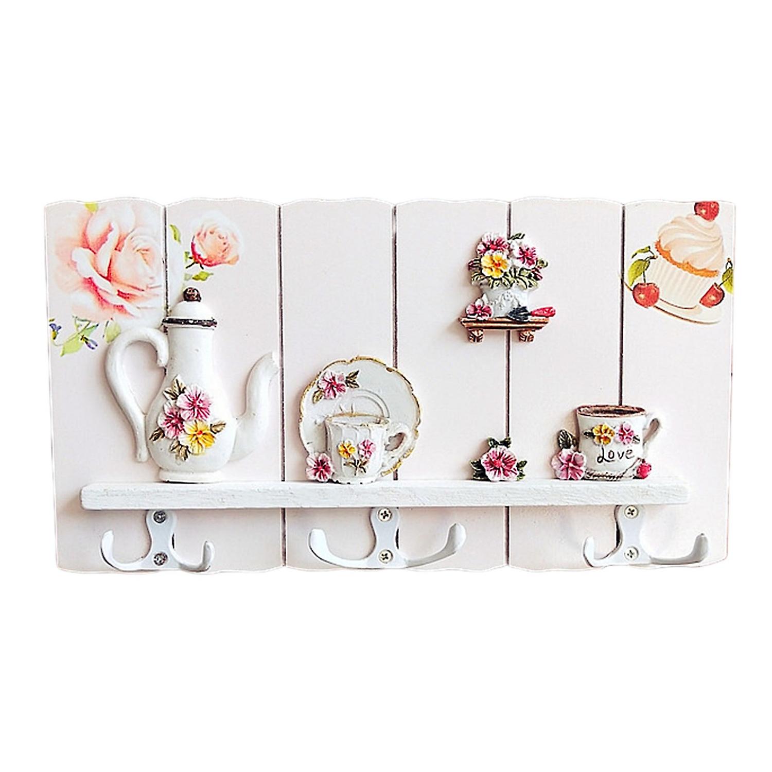 Hanger Hook 6 Hooks Good Load Bearing Stable Attachment Space Saving Easy Access Wall-mounted Hat Sc