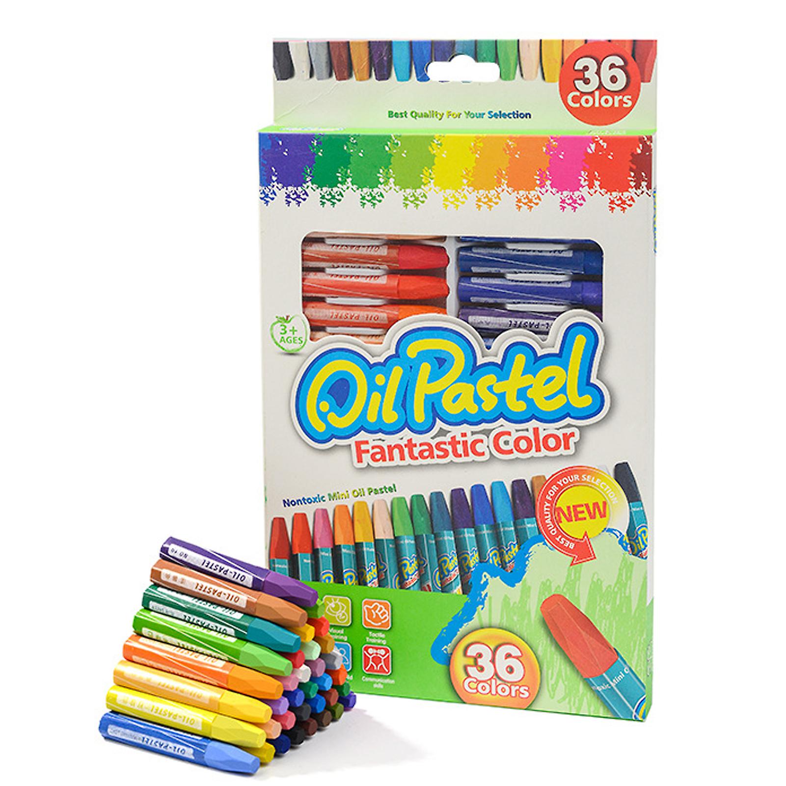 12/18/24/36 Colors Kids Hexagonal Oil Crayons Set Art Learning Stationery Box Children's Day Gift