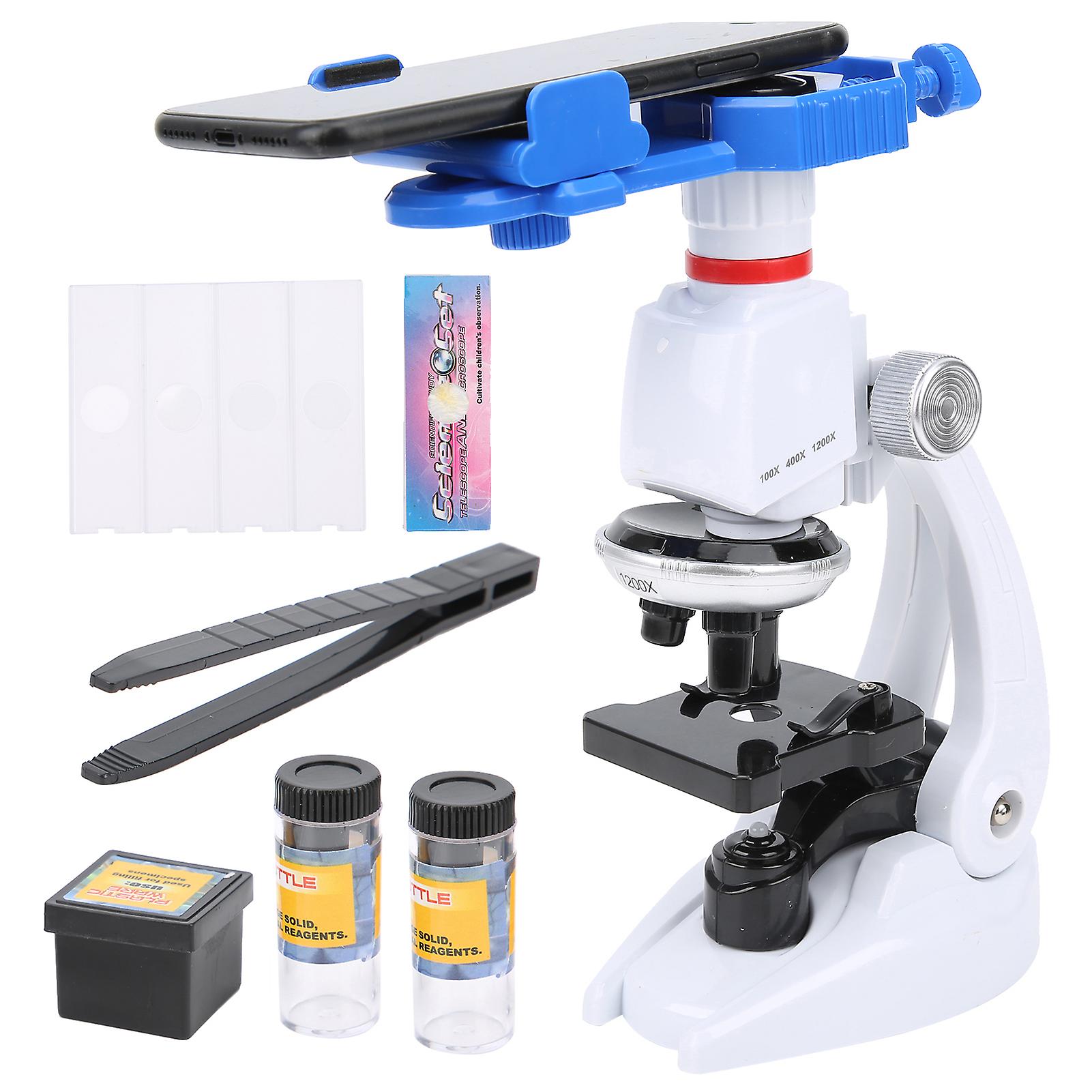 Kids' Monocular Microscope - 1200X Magnification Science Kit for Learning