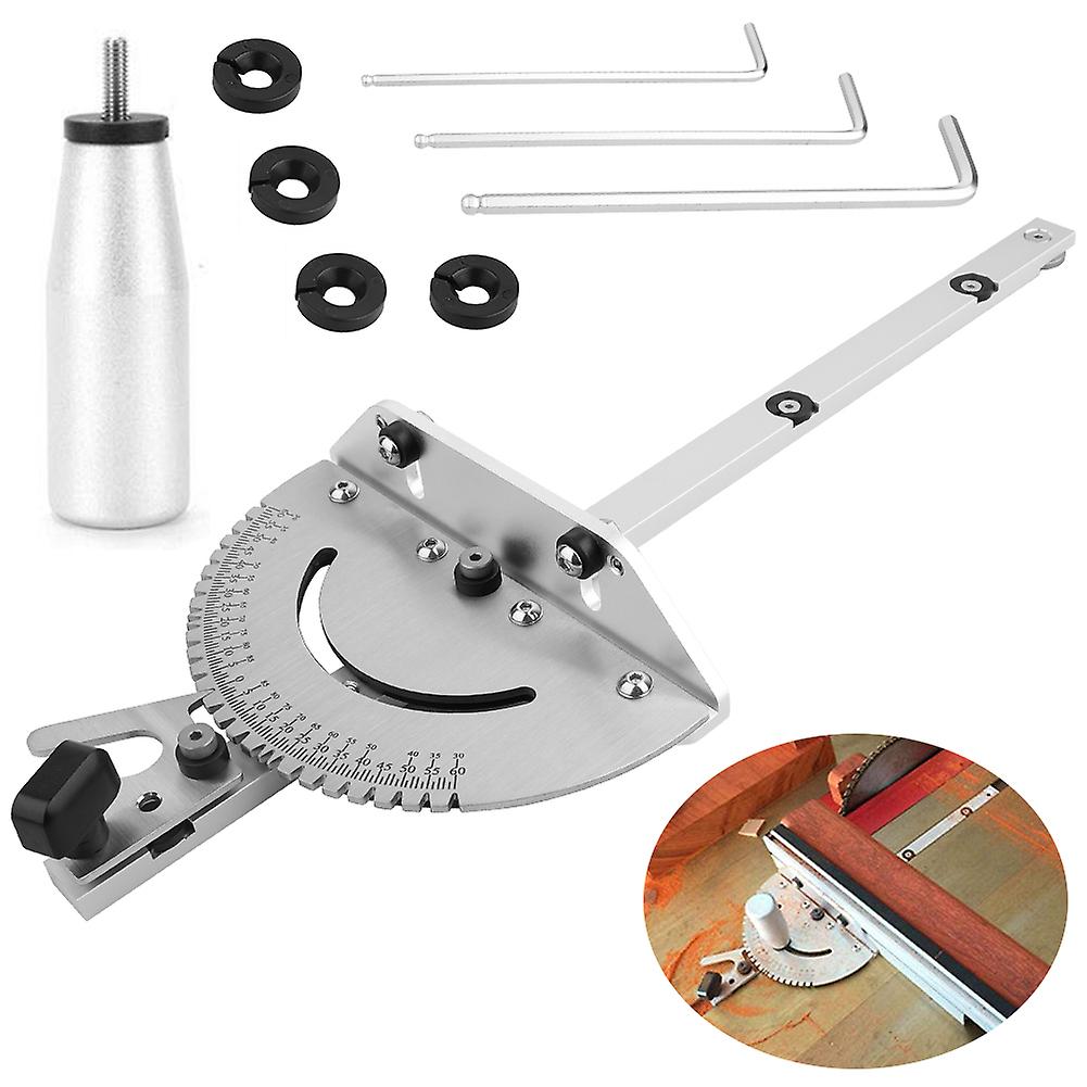 100% New,Table-Saw T-slot Miter Gauge DIY Angle Ruler Handmade Track Measuring Tool