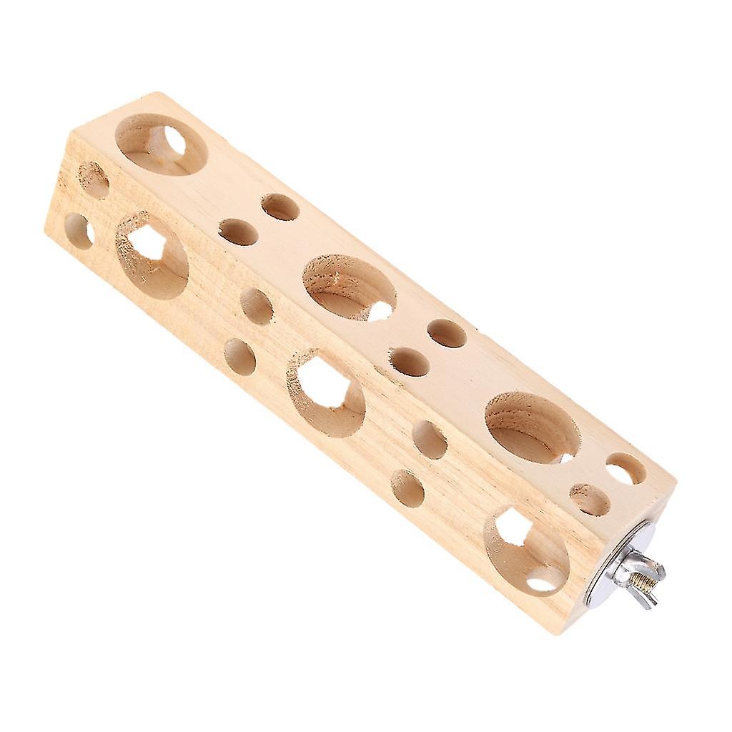 Parrot Grinding Chew Toys Natural Wood Block Foraging Toy Kill Boredom