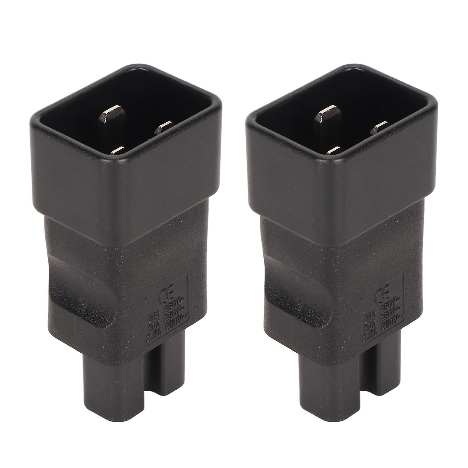 2pcs IEC320 C20 to C15 Power Adapters - Durable Copper for Computers & More
