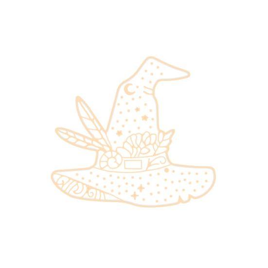 Brooch Badge Japanese Style Cartoon Character Realistic Fade-resistant Electroplating Clothes Decoration Rust-resistant Witch Hat