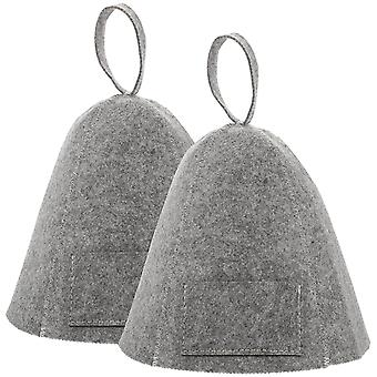 2Pcs Frauen Sauna Hut Filz Bade Hut Atmungsaktive Dusche Hut Bad Sauna Kappen