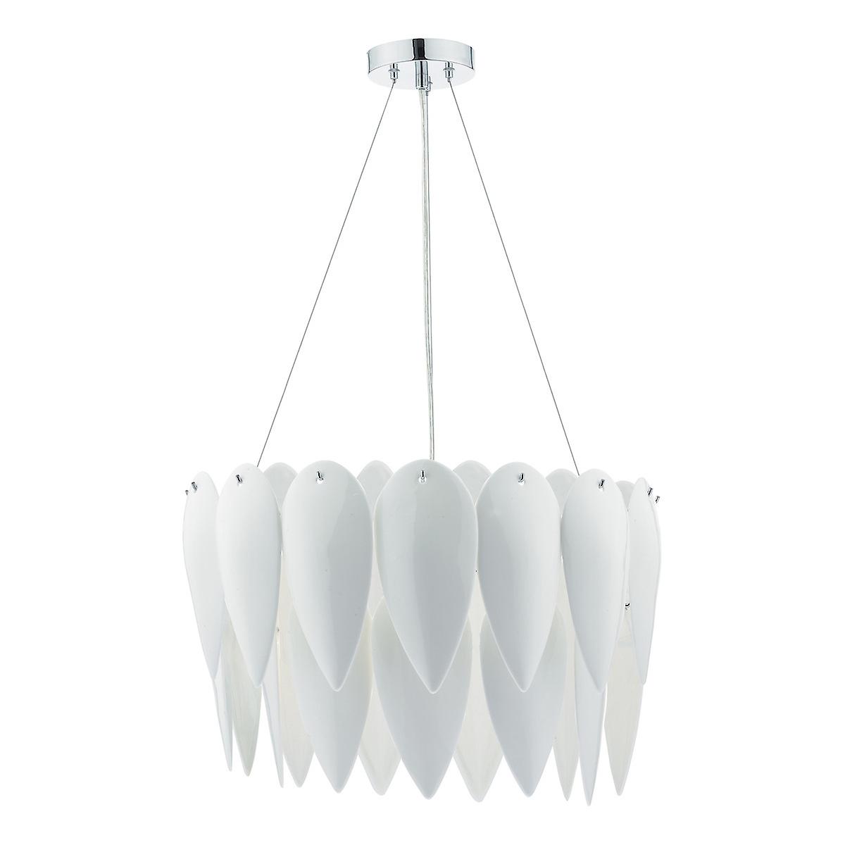 DAR PHILLIPA Pendant Light White Ceramic, 3x E27