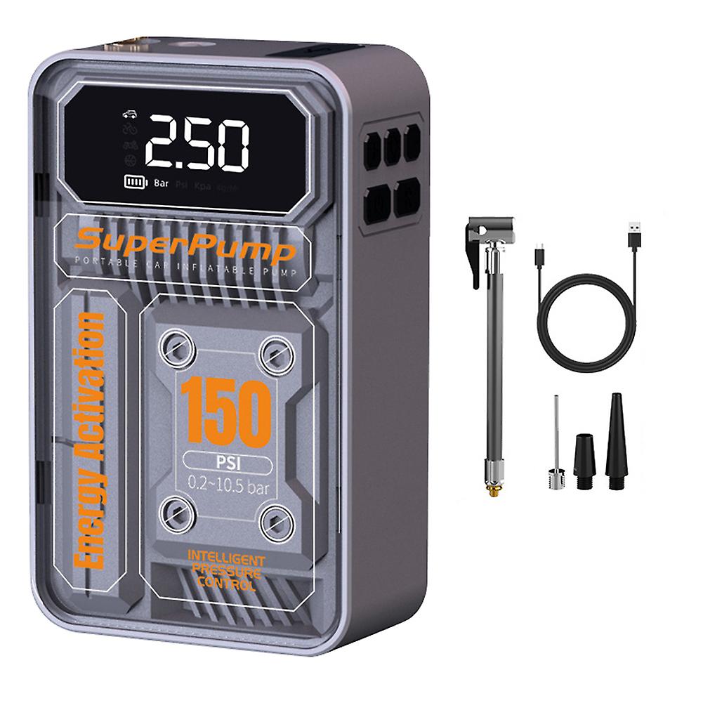 Bomba de ar de carro com fio / sem fio com luz USB / plugue de carregamento Inflador de pneu de longa duração da bateria para motocicleta