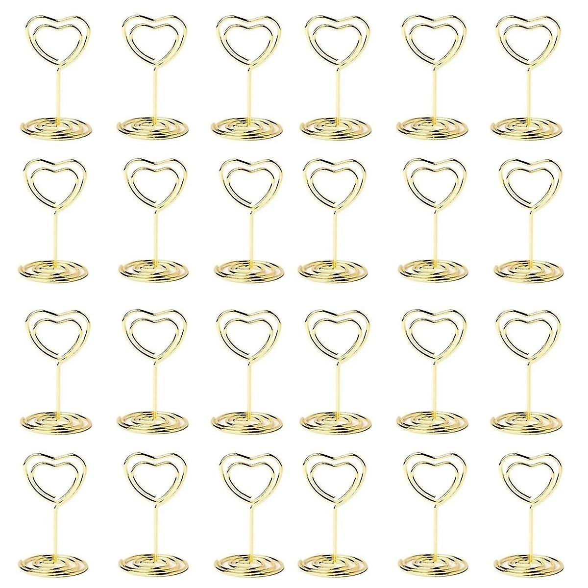 40PCS Table Number Holders Place Card Holder Cards Stand Name Menu Clips, Table Sign Holders for Par