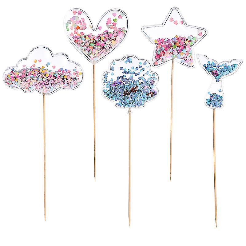 5pcs Fruits Cake Topper