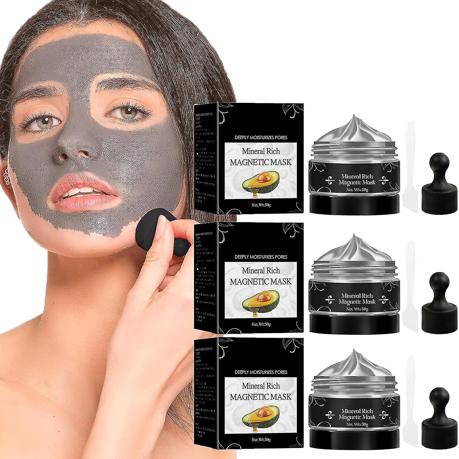 Mineral Rich Magnetic Mask, Magnetic Face Mask, Pore Cleansing Mask, Blackhead Remover, Peel Off Face Mask, Frees Clogged Pores