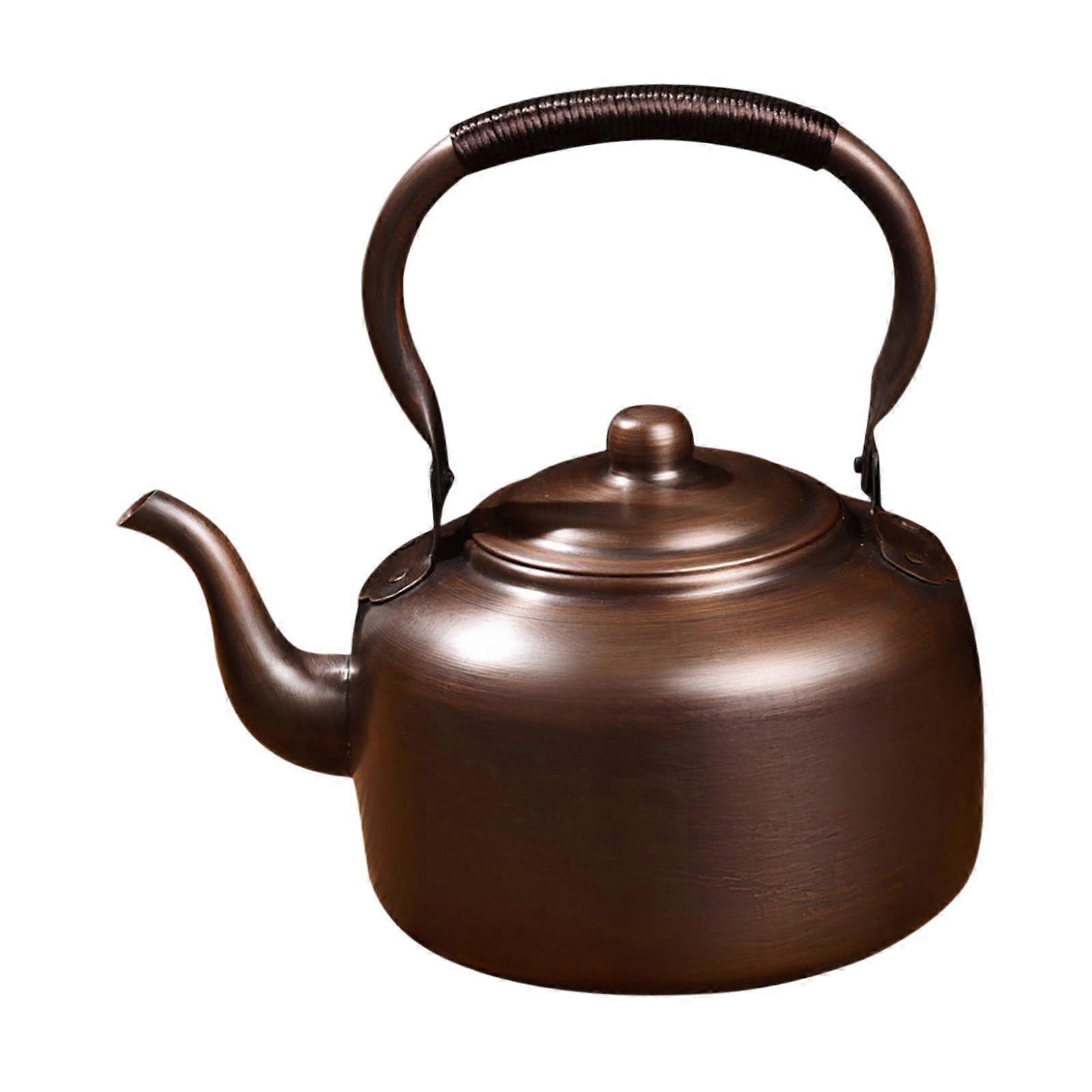 Copper Kettle Copper Handle Tea Kettle for Induction/Gas Stoves Stovetop 3L