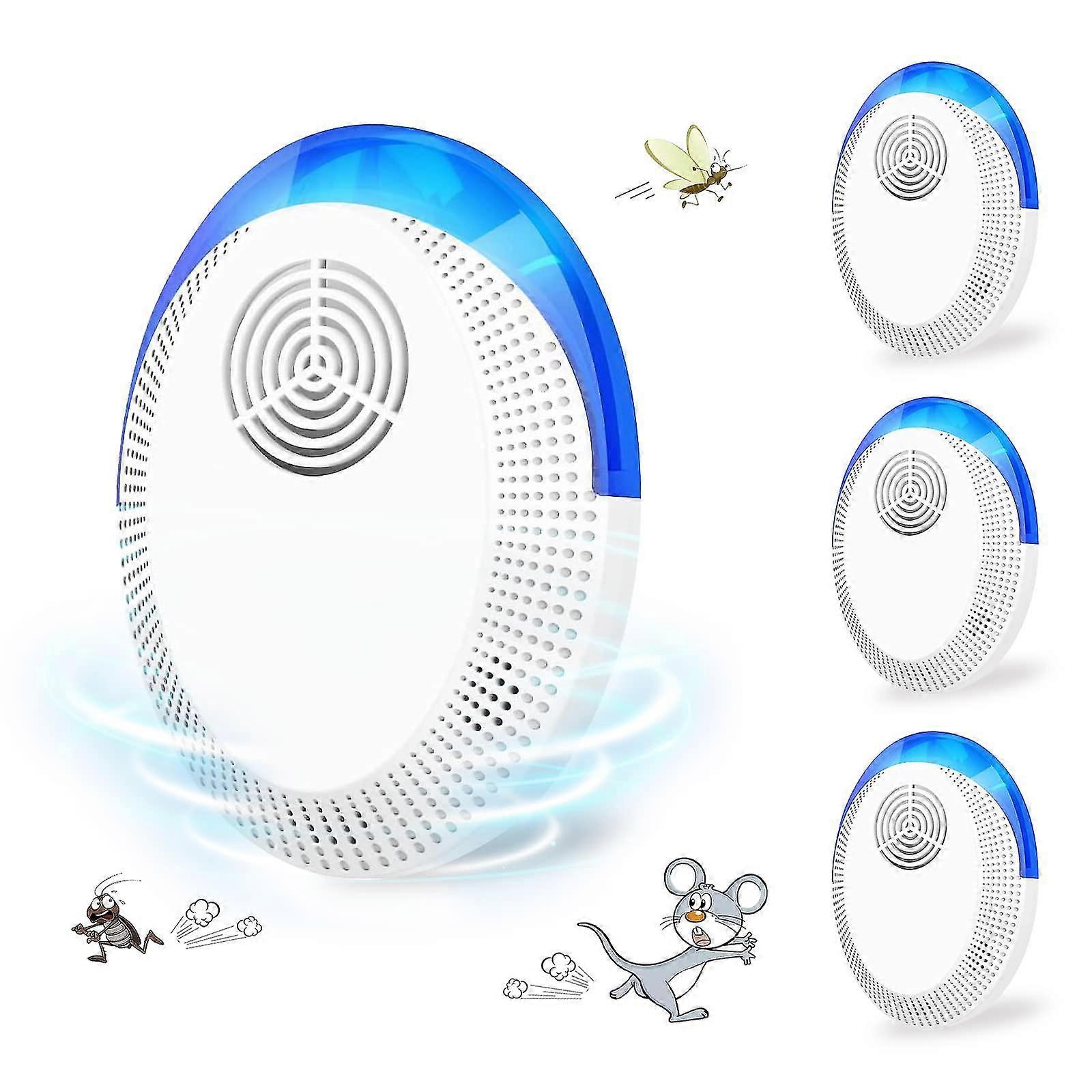 4 Pack Electronic Repellent Plug, Indoor Mute Ultrasonic Repeller Suitable For Control, Insects, Repeller