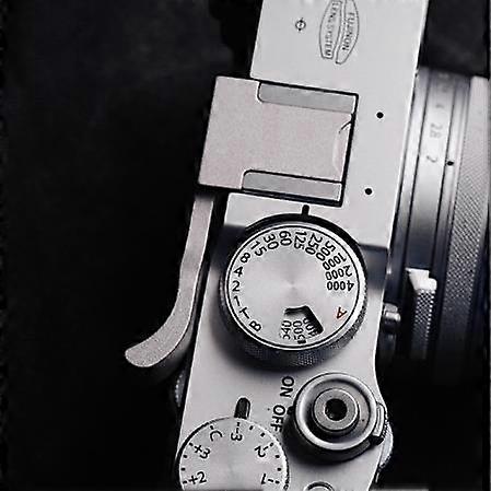 Metall Hot Shoe Hotshoe Tumme Up Grepp Kamera Handgrepp Läder Skydda Tumstöd Finger För Fuji Fujifilm X100V X-100V