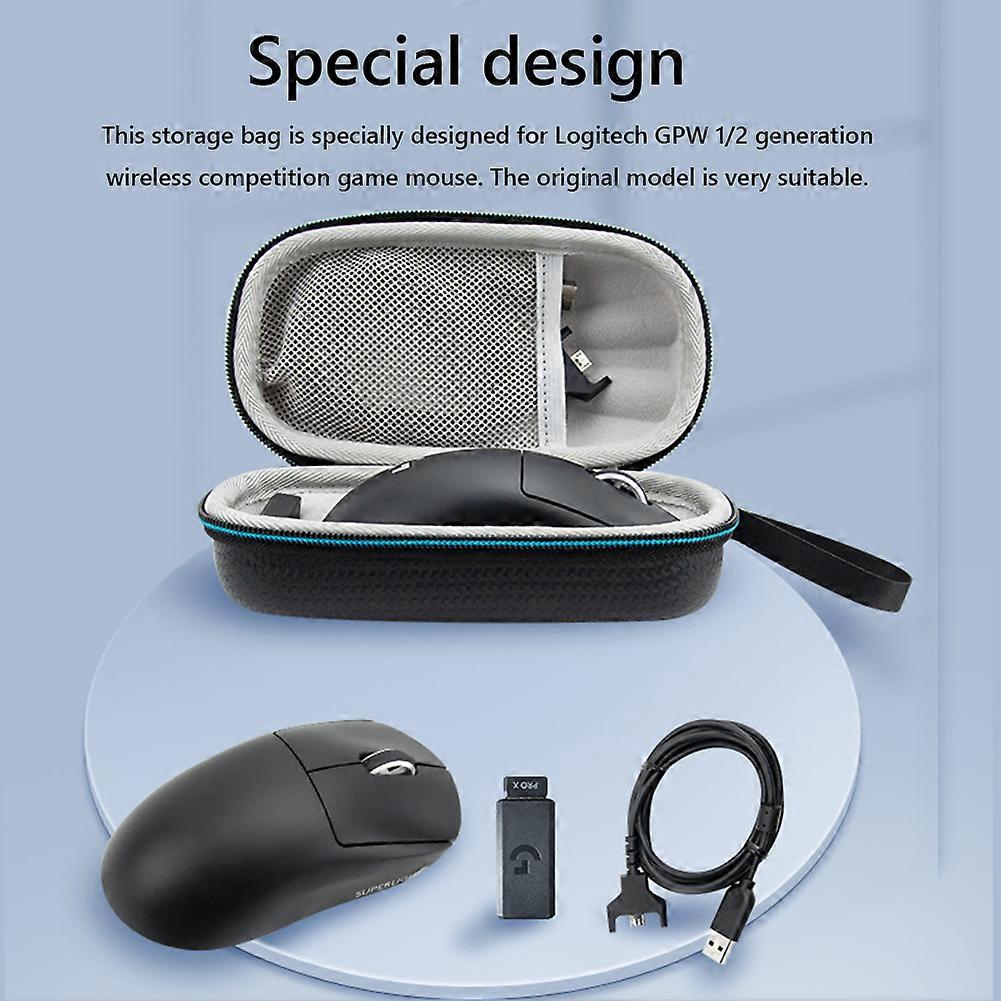 Eva Waterproof Hard Case For Logitech G Pro X, Super Light/wireless, Gpw Gaming Mouse Storage Box, Portable Zipper Protective Box
