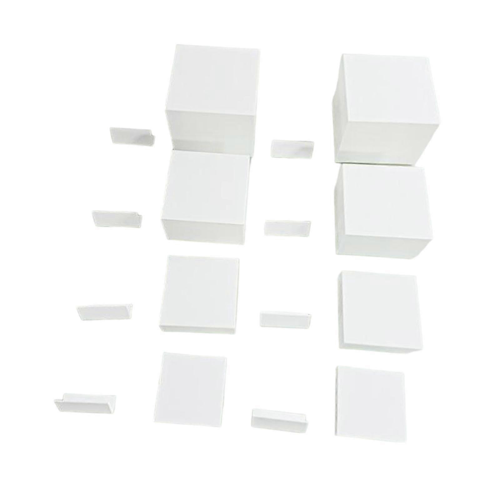 8x Cube acrilic Cube Display Box Riser Food Riser pentru alimente cosmetice de colecție