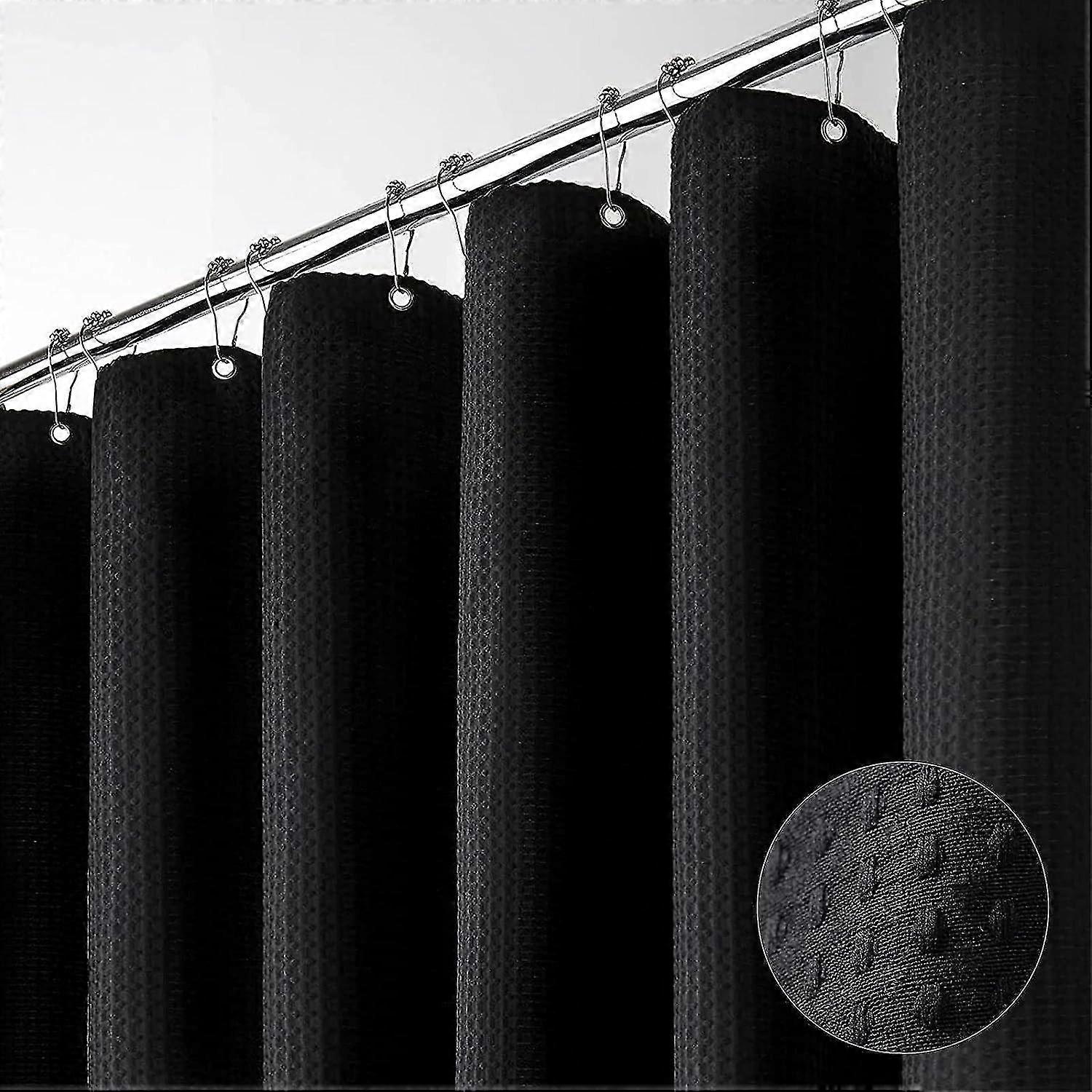 ستارة دش - ستائر دش سميكة من الوافل محكم للخدمة الشاقة للحمام - جيد