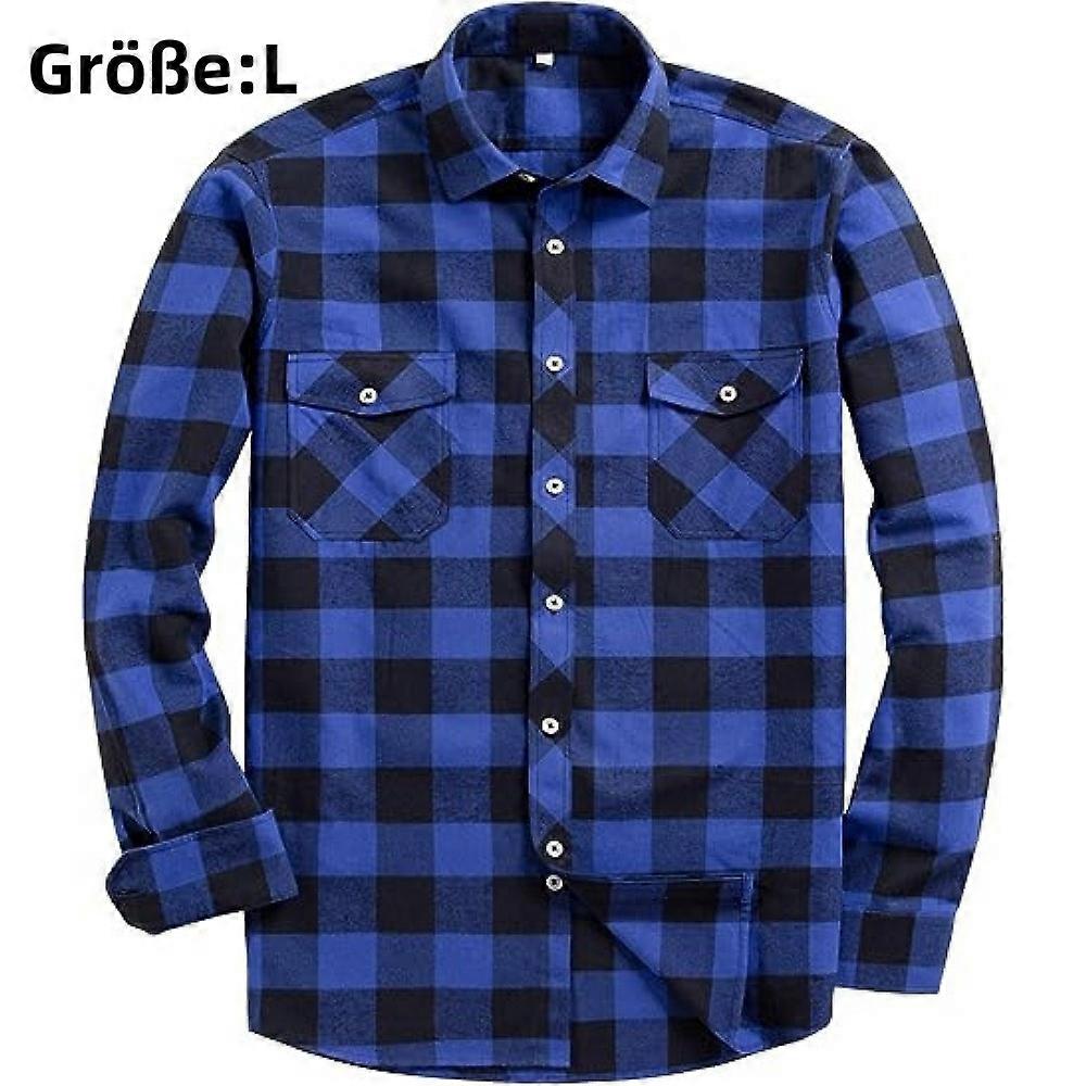 Herrenhemden, karierte Freizeithemden, Langarmhemden