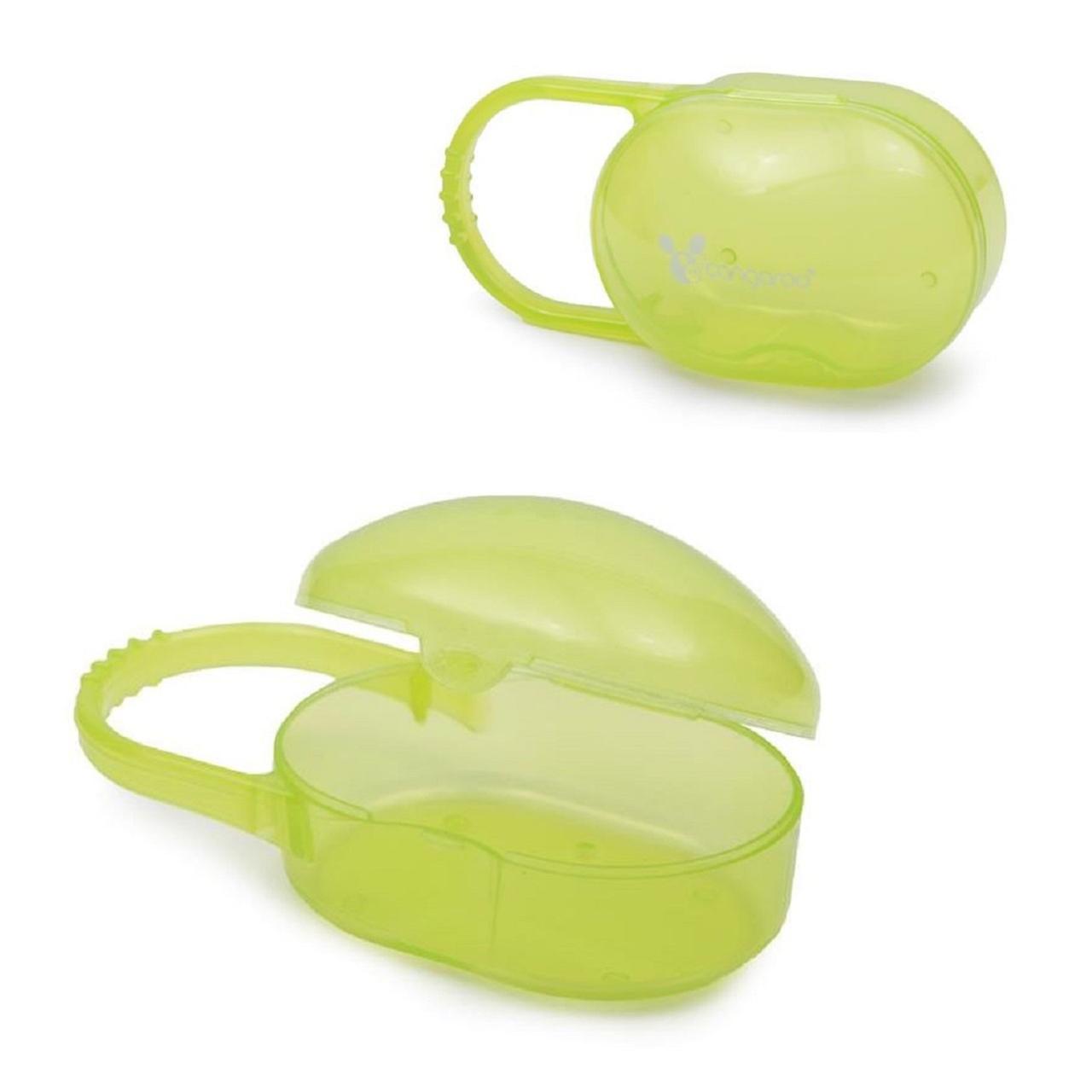 Cangaroo pacifier container P1139, pacifier box grønn, PP med håndtak fra fødselen