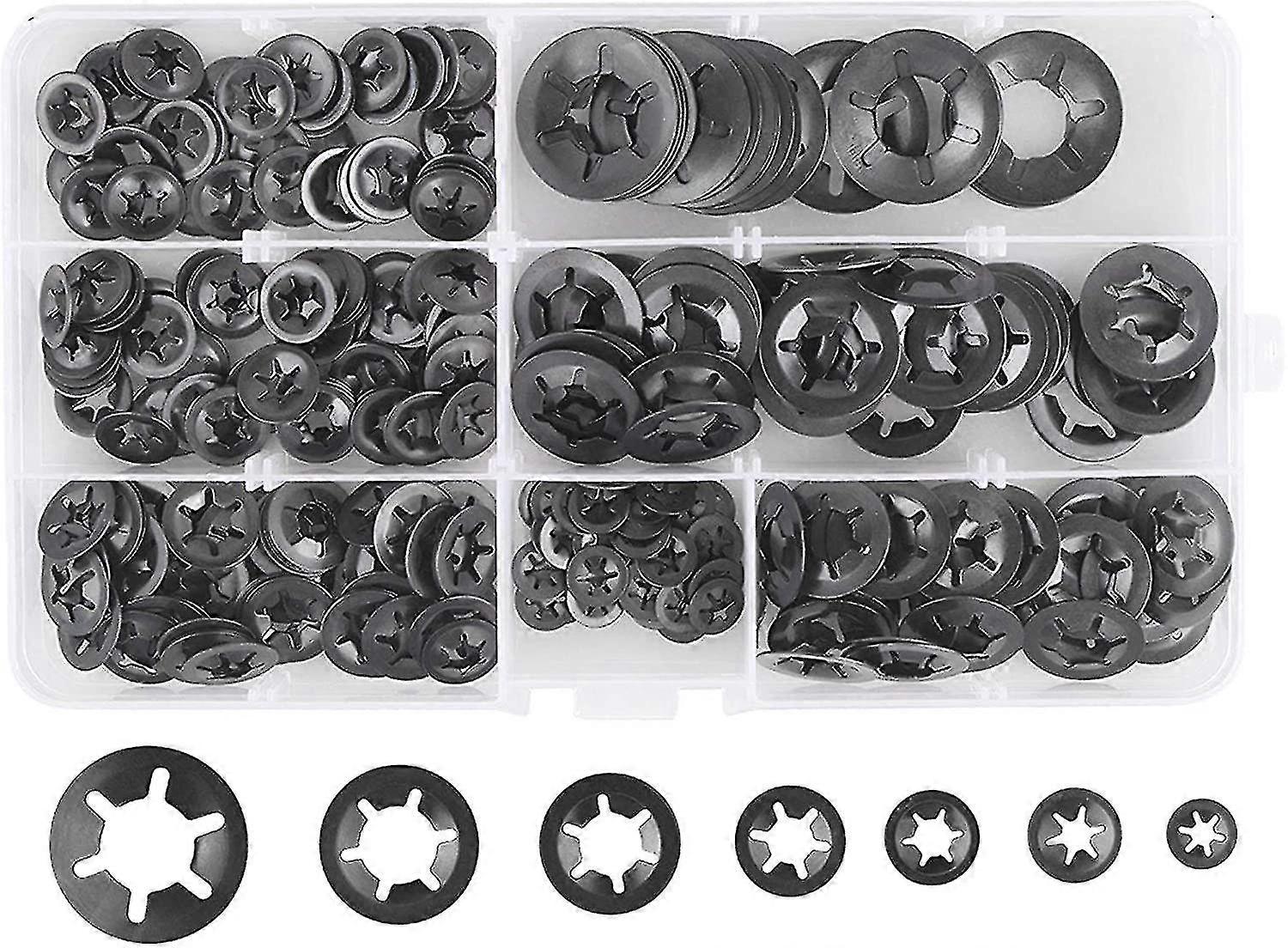 Starlock Washers 280 Pcs Metal Steel Internal