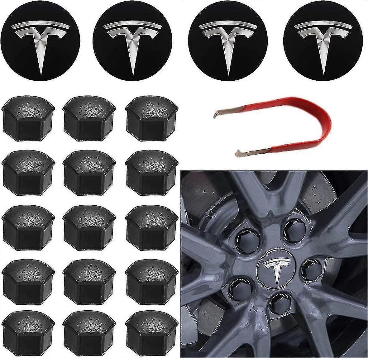 Dla zestawu osłon kół Tesla Zestaw kołpaków środkowych nakrętek Osłony kół Modernizacja dla trybu Model Y 3 tryb S Tryb X