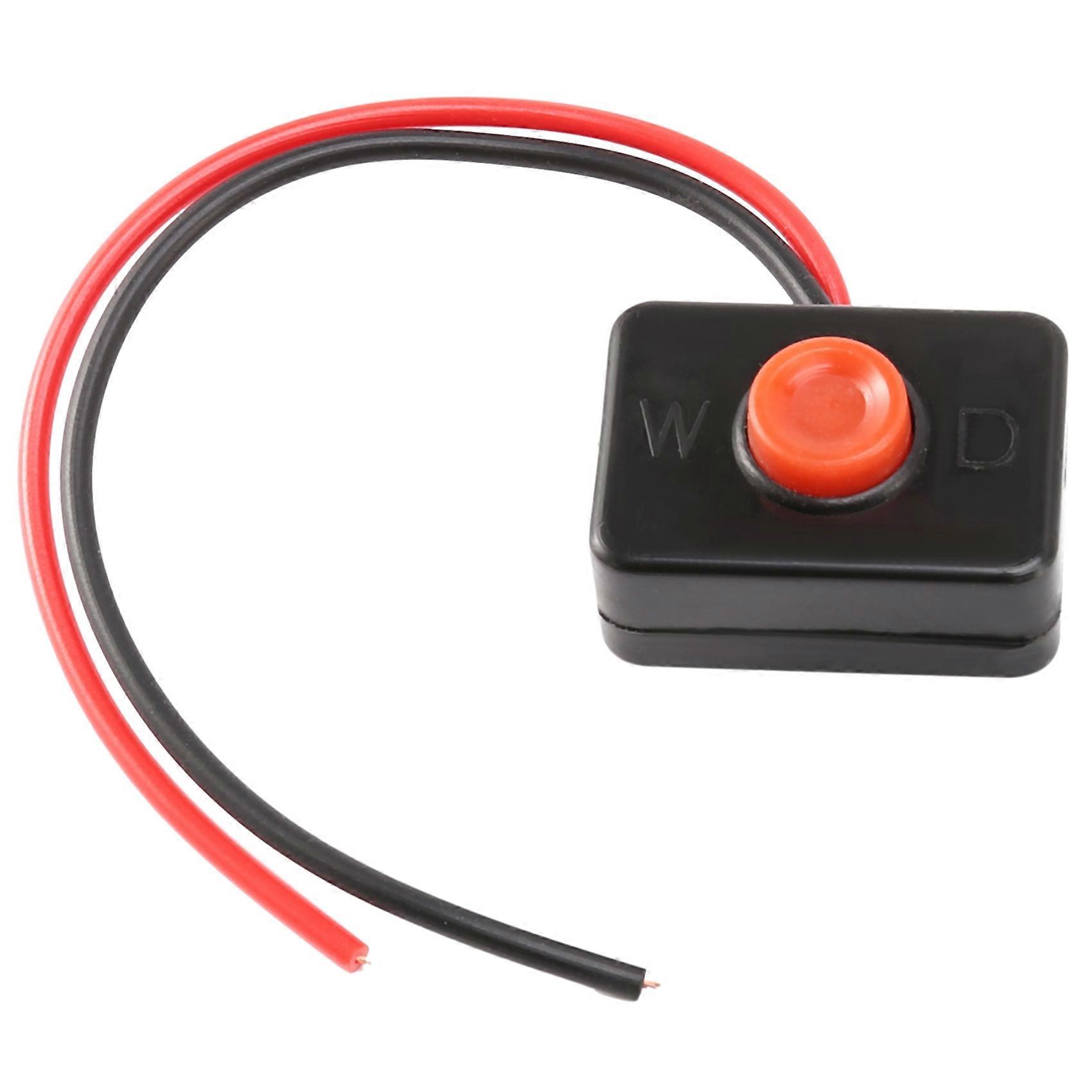 DC12V2A Adhesive base push button momentarily action wired switch for automobiles