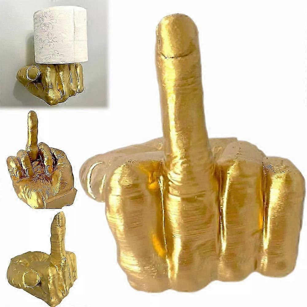 Middle Finger Toilet Paper Holder,Symbol of Defiance Fun 3D Printing Wall Mount