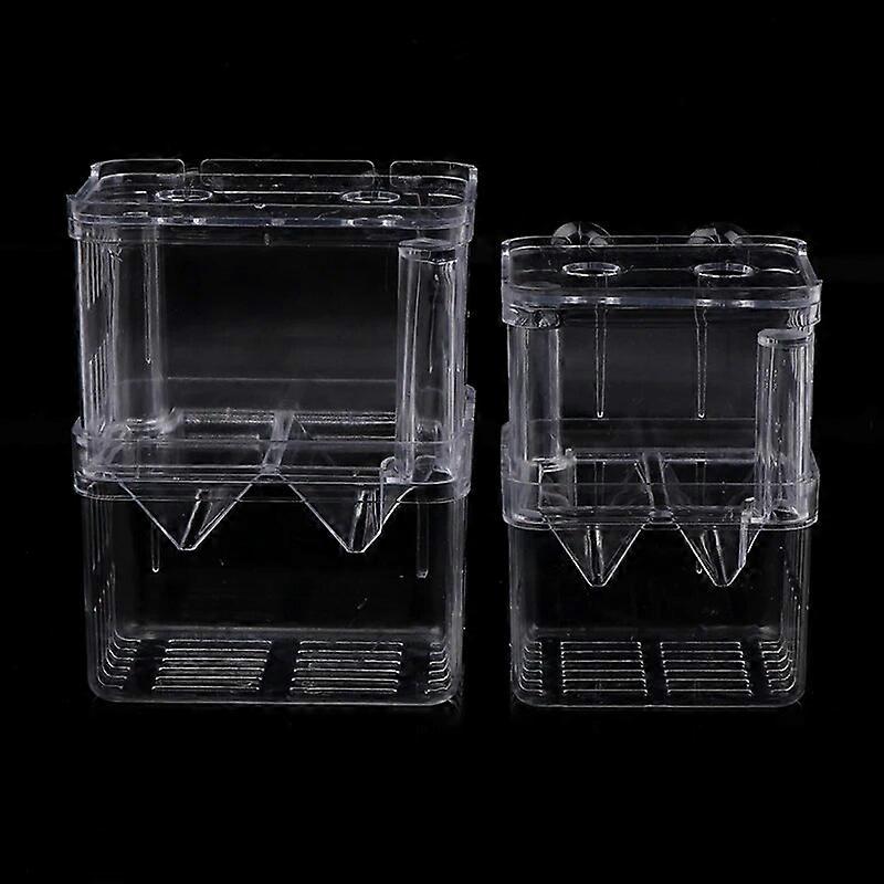 Double-Deck Clear Fish Breeding Isolation Box Aquarium Tank Hatching House