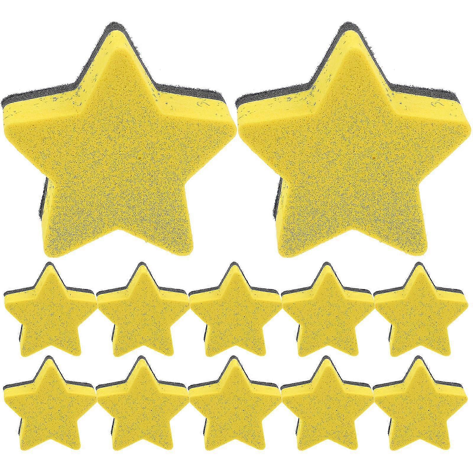 24pcs Classroom Whiteboard Erasers Star Modeling Whiteboard Erasers Whiteboard Cleaning Tools