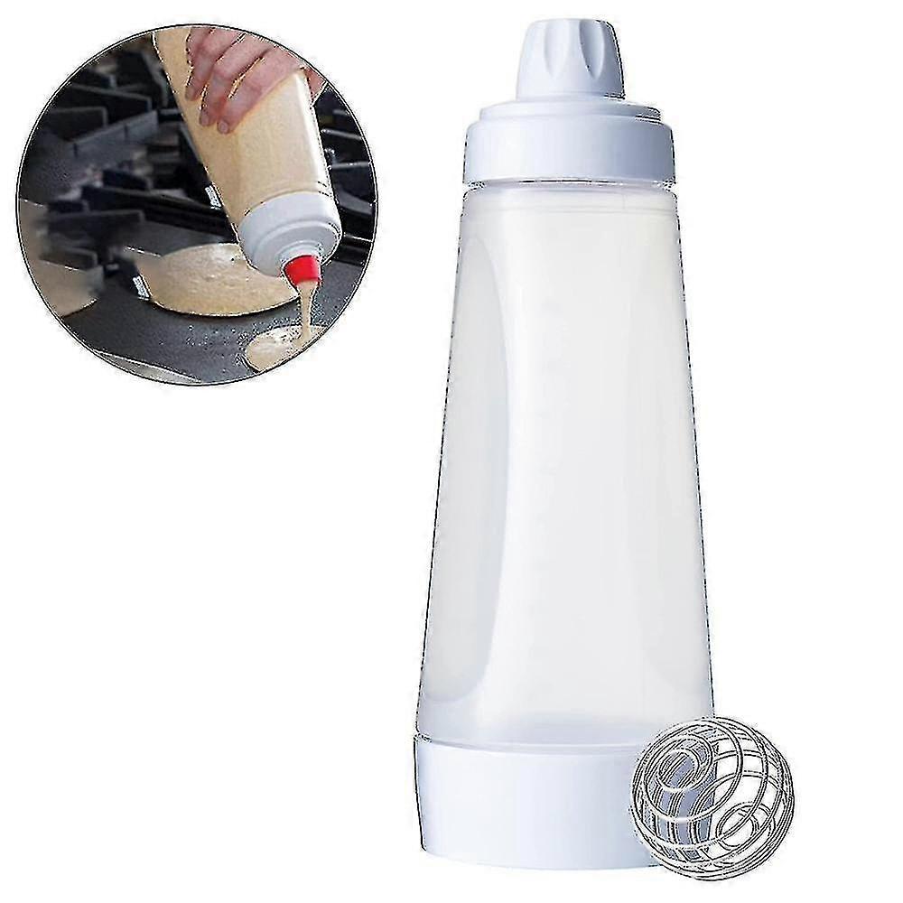 Whiskware Pancake Batter Dispenser And Mixer With Blenderball Wire Whisk For Cupcakes, Muffins, Crep