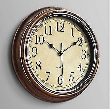 Silent No Tick Round Retro Quartz Clock Wall Clock (12 Inches)