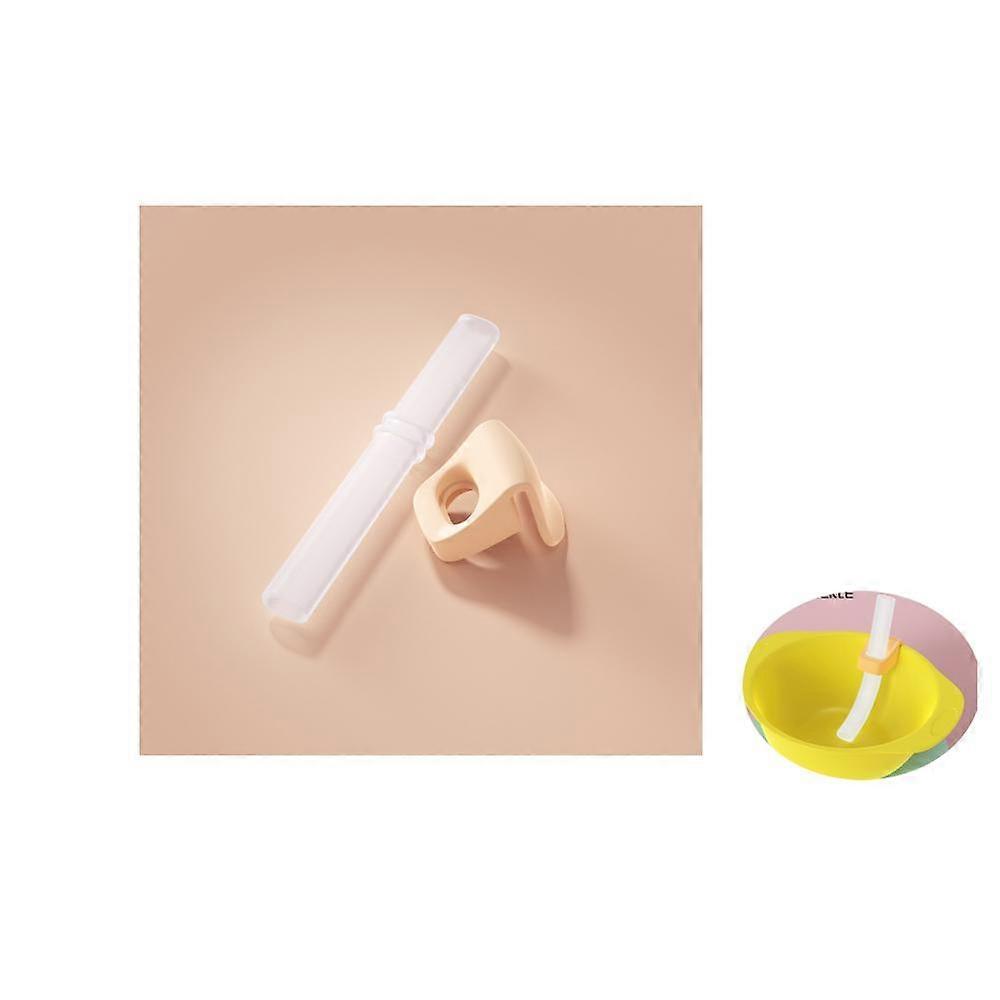 4 Pieces BPA Free Reusable Soft Baby Straw with Loop for Kids Drinking Fits Most Baby Bowls Orange,2024 Ping