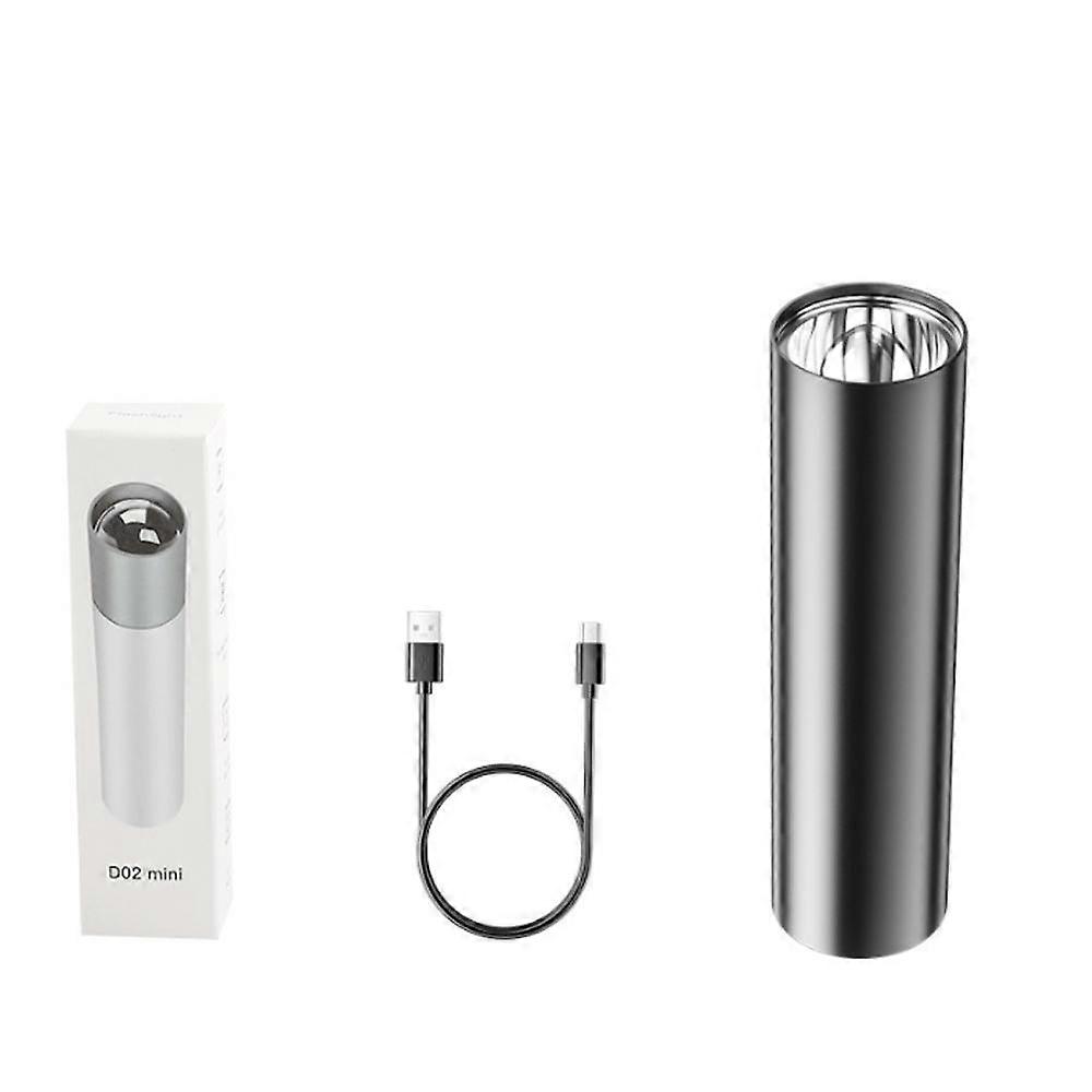 Built-in battery USB charging portable small flashlight outdoor multi-function mini gift light strong light LED flashlight,2024 Ping