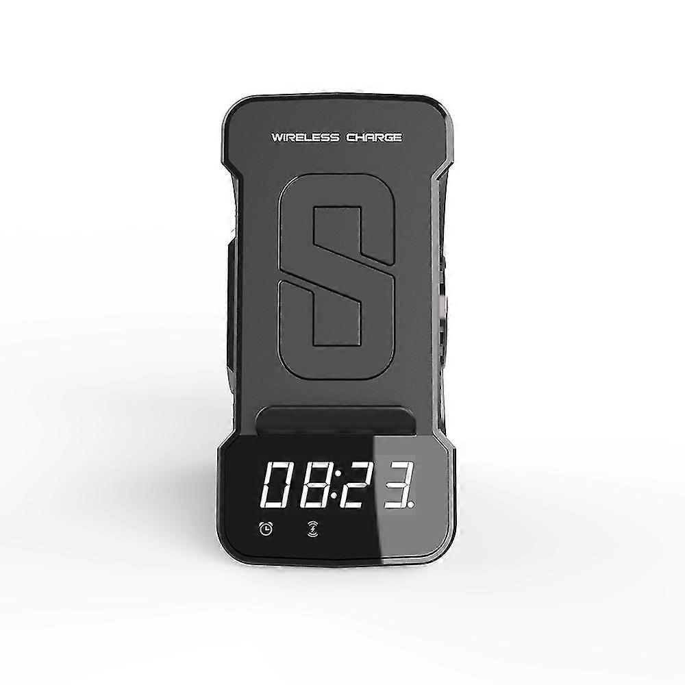 Led Digital Alarm Clock Wd-200 Wireless Charging Speaker Multifunction Wireless Charging