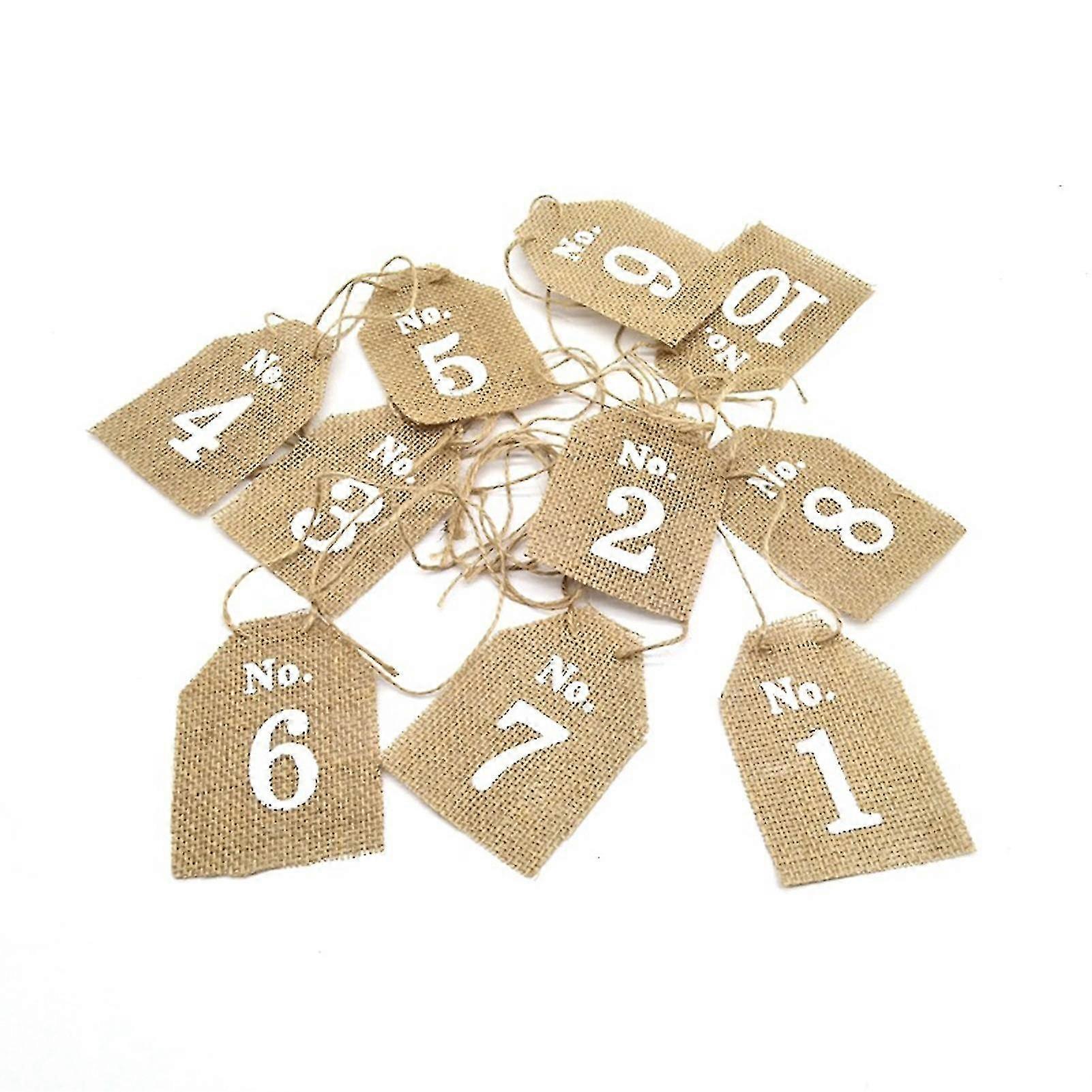 1 Set Diy Linen Burlap Bunting Decorative Accessories