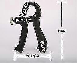 R Shape Adjustable Heavy Gripper Fitness Hand Exerciser(black)
