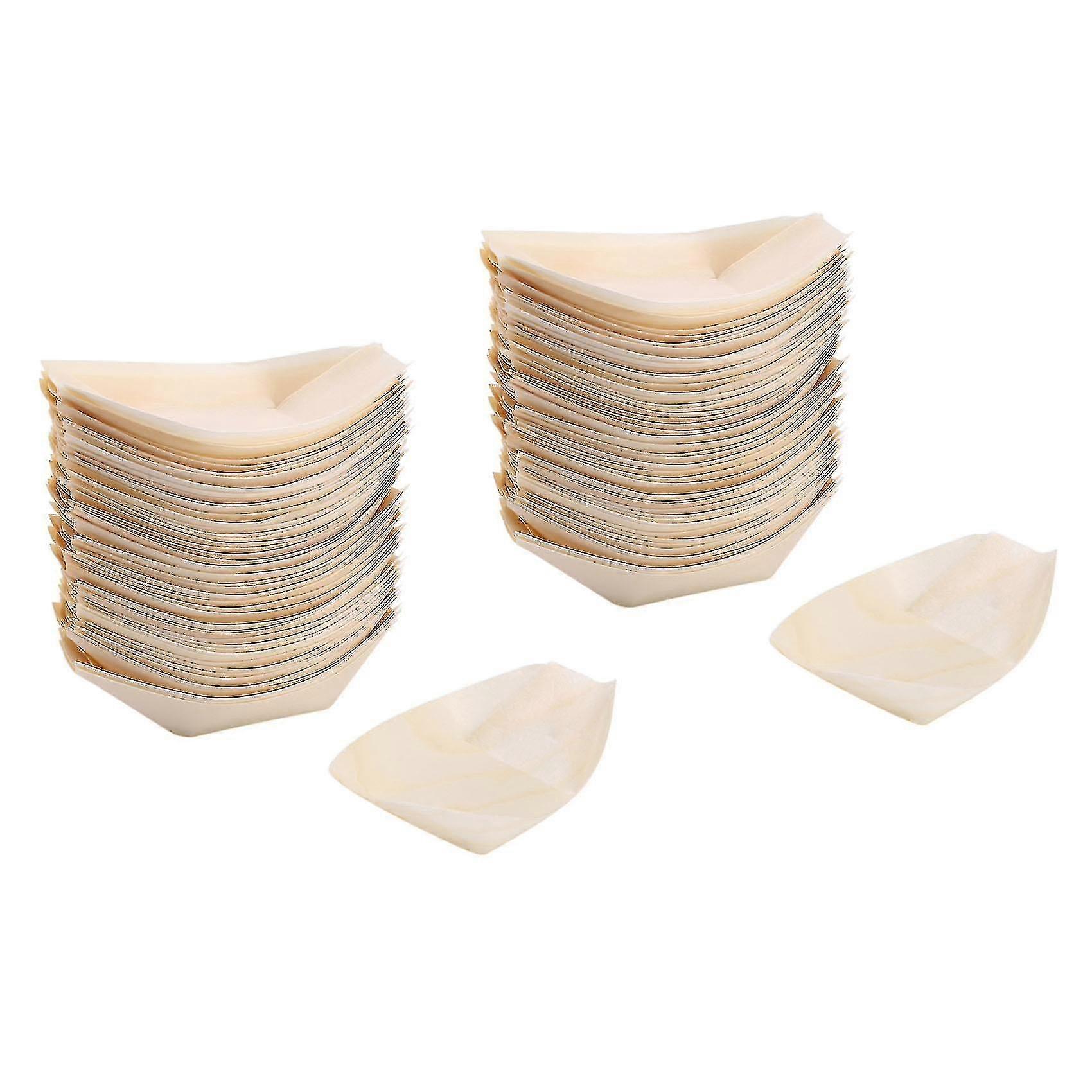 50x Fingerfood - Schalen,"schiffchen" Biologisch Abbaubar 11 X 6,5cm