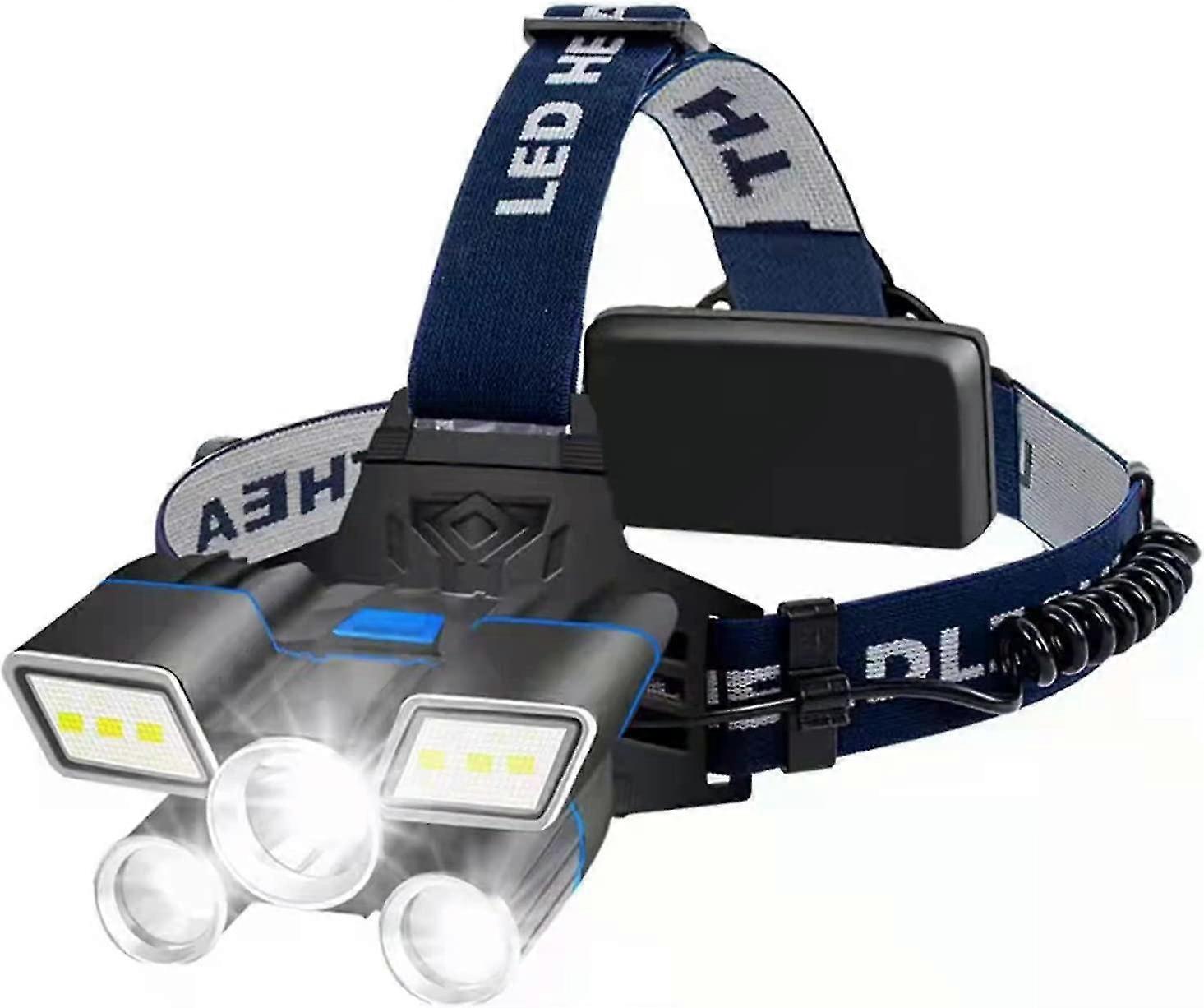 Usb Rechargeable Ultra Bright Head Flashlight + Red Light For Running Camping