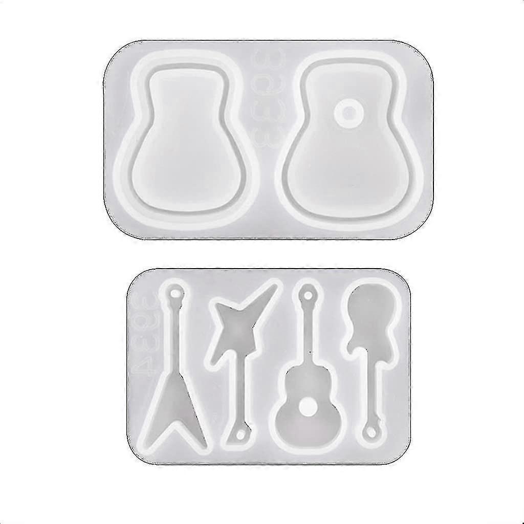 Guitar Pick Triangle Plectrum Resin Molds Keychain For Music Lovers