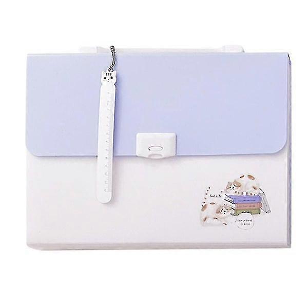 Expanding File Folder with Handle and Buckle - A4 Letter Pockets Organizer