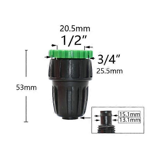16mm PE Pipe Locked Connector Garden Water Coupling 1/2'' Pipe To 4/7mm double Way Irrigation Hose Fittings Tee Elbow End Plug