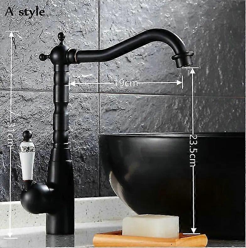 exquis 12 pouces finition noircie salle de bain lavabo poignée unique robinet de cuisine pivotant lavabo évier mélangeur robinet d’eau Bf-5399