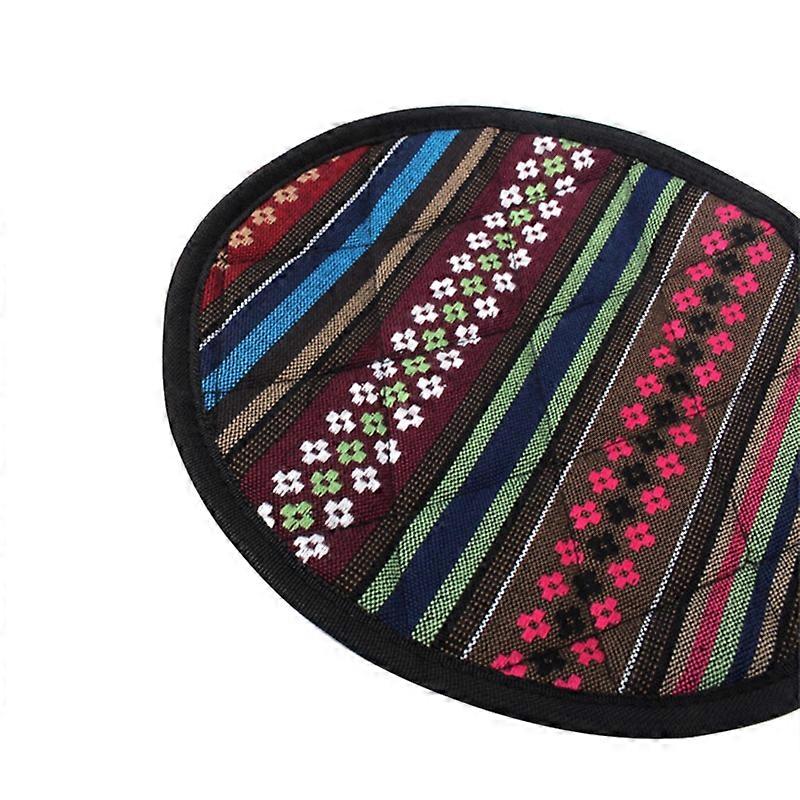 1 Pc Random Color Style Ethnic Round Heat Resistant Pot Holder Non-Slip Mat KAESI