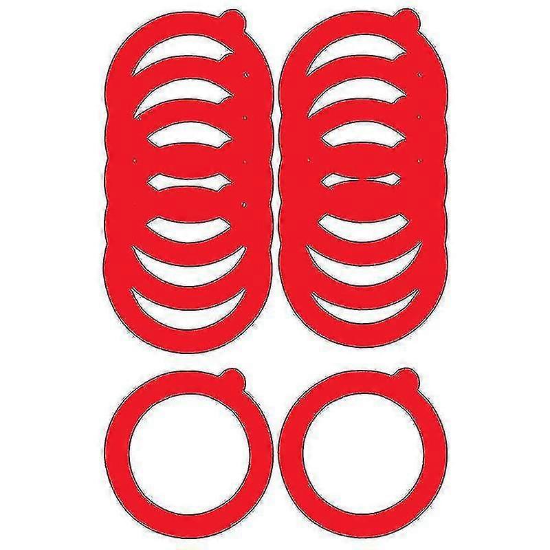 12 Pack Silicone Replacement Gasket,seals Rings, Silicone,red -