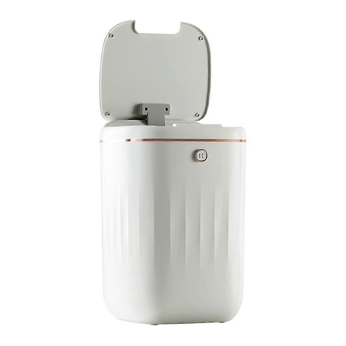 Smart Trash Can Automatic Sensor Garbage Bin Capacity Induction Trash Can For Kitchen Bathroom White